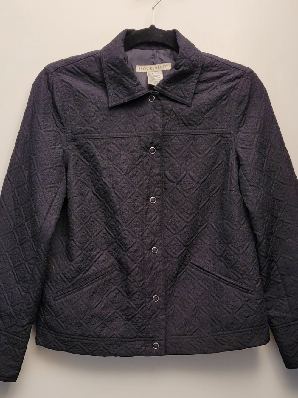Requirements Quilted Black Snap-Front Utility Jacket
